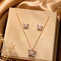 Butterfly Necklace with Earrings